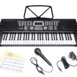 JUAREZ Octavé JRK661 61-Key Electronic Keyboard Piano with LED Display, Adapter, Mic, Music Sheet Stand, Key Note Stickers, 255 Rhythms, 255 Timbres, 24 Demo Songs & 8 Percussions
