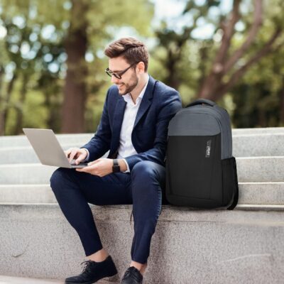 Safari Solace 30L Laptop Backpack, 2 compartments, Raincover, Organizer, Antitheft pocket, Trolley Sleeve, Bottle holder, Front pocket, College bag, school bag