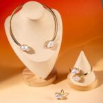 Latest Stylish Design Fancy Bracelet Ring Necklace Jewellery Set for Women