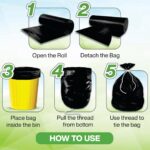 Garbage Bags (Lavender Fragrance) Size 19 X 21 Inches (Medium) 120 Bags (4 Rolls) Dustbin Bag/Trash Bag - Black Color, 120 count