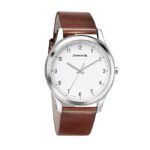 Sonata Titan Quartz Analog White Dial Leather Strap Watch for Men-NS7135SL03/NT7135SL03