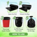 Garbage Bags Medium Size 19x21 Inches|90 Bags (Pack of 3 Rolls with 30 Bags Each) for Dustbin Bag/Trash Bag - Pouch Packing (Black)