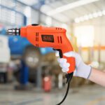 BLACK+DECKER TB555-B1 550W 10mm Corded Variable Speed Reversible Hammer Drill, Ergonomic Design, Lock-Speed Button, For Home & DIY Use for Masonry, Steel & Wood, 1 Year Warranty, ORANGE
