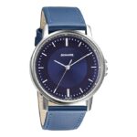 Sonata Quartz Analog Blue Dial Leather Strap Watch for Men-NS77083SL07W/NT77083SL07W