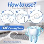 3 in 1 Tooth Cleaning Fresh Dental Floss Toothpick Cleaners, Oral Care Plastic Disposable Teeth Flossing Thread Toothpicks Stick Set for Fresh, Healthy and Breath Gums (Pack of 50pcs)