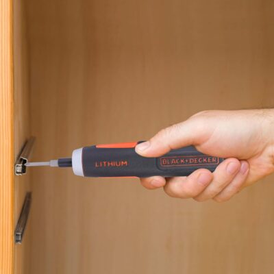 BLACK+DECKER BD40K27 4V 6.35mm Li-ion Cordless Screwdriver with E-Clutch and Intelligent Torque System with 2 LED Worklights & 27-Piece Accessories for Home & DIY Use, 1 Year Warranty, ORANGE & BLACK