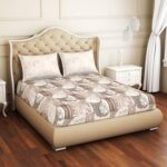 Spaces 100% Cotton Fitted King Soft Feel Skin Safe Breathable 144 Tc Grey Fitted Sheet King Size