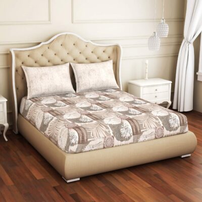 Spaces 100% Cotton Fitted King Soft Feel Skin Safe Breathable 144 Tc Grey Fitted Sheet King Size