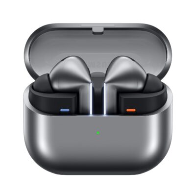 Samsung Galaxy Buds 3 Pro (Silver) with Galaxy AI | Adaptive ANC | Real-time Interpreter | 24-bit Hi-Fi Audio | Up to 37H Battery | IP57