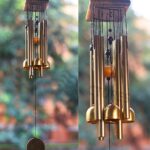 Paradigm Pictures Golden Wind Chimes with Pipes & Hanging Bells – Home, Garden & Balcony Decorative Chimes (24 Inch)