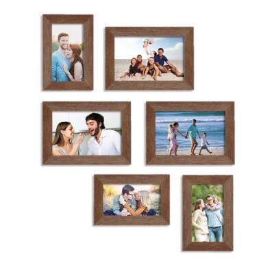Art Street Classy Memory Wall Photo Frames - Set of 6 (Brown)