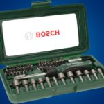BOSCH 46-Piece Screwdriver Bit Set, 46 Pieces - 32 Screwdriver Bits, Nut-setters in 12 Sizes, Magnetic Universal Holder, Rachet Screwdriver, Green, Hard Case