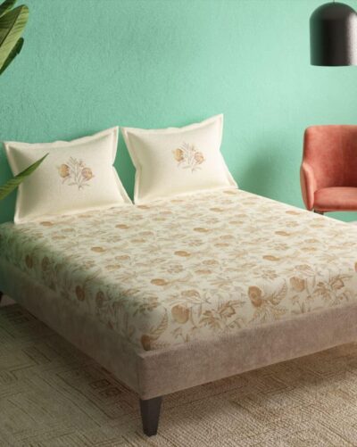 Portico New York Super King Size Flat Bedsheet with 2 Pillow Covers Cadence 7