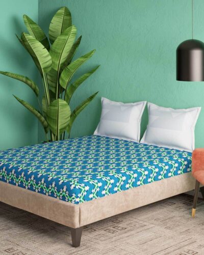 Portico New York Marvella Printed Cotton 144TC Double Bedsheet with 2 Pillow Covers(224X254CM)