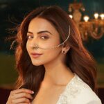 Gold Plated Traditional and Ethnic Ruby Kundan Embellished Delicate Clip On/Non-Piercing Nose Ring/Nathani with Pearl Chain for Women Pack of 1