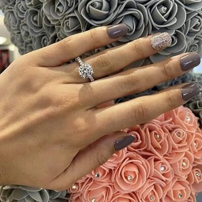 American Diamond Studded Silver Plated Finger Ring Fashion Wear Stylish Jewellery Gift for Girls & Women (PX8R109-7)|Rakhi Rakshabandhan Gift for Sister Bhabhi, Gifts for Women