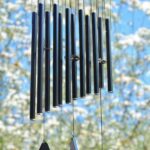 Paradigm Pictures Wind Chimes for Home – Positive Energy Hanging Décor for Balcony & Bedroom – Black, 12 Pipes