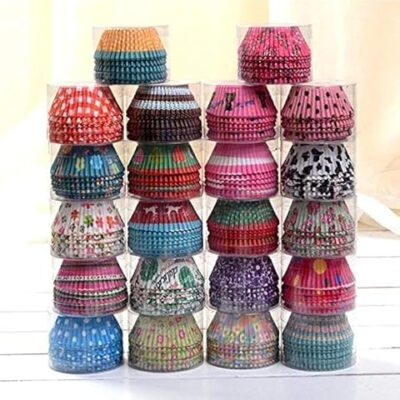 Royals Fancy Color Muffin Paper Cups, 300 Pieces, Multicolor