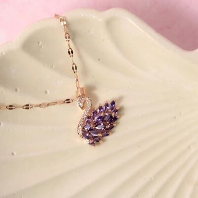 Anti Tarnish Millenia Dancing Swan Pendant Necklace for Women | Stylish Locket Chain | Latest Fashion Jewellery Accessories for Girls | Minimal Jewelry | Ideal for Gifting