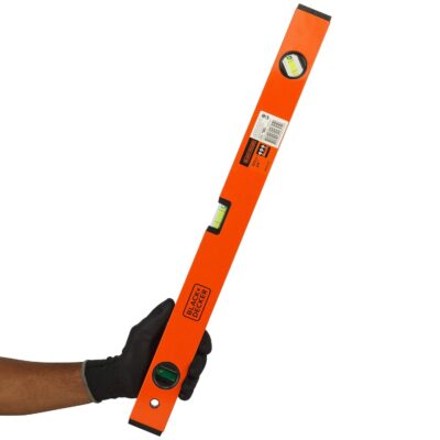 BLACK+DECKER BDHT43190 Aluminium Box Beam Level 40cm,60cm & 100cm (Orange)