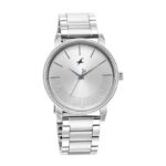 Fastrack Stunners Quartz Analog Silver Dial Silver Metal Strap Watch for Guys - NT3291SM02​