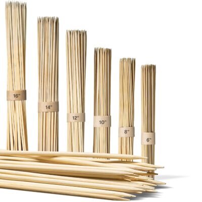 5MM Bamboo BBQ SKEWERS-16 INCH-Pack of 100