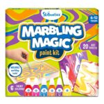 Marbling Magic Paint Kit, Water Marbling Kit for Kids, Art & Craft Kits, Supplies, DIY Creative Activity, Gifts for Girls & Boys Ages 6, 7, 8, 9, 10, 11, 12, Multicolor