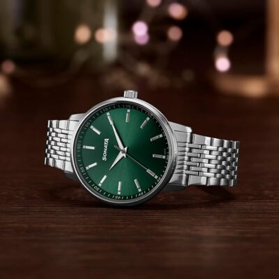 Sonata Festive Quartz Analog Green Dial Watch for Men