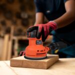 BLACK+DECKER BEW210-QS, 230V, 0-13000 RPM, 4-in-1 Corded Electric Multi-Sander With 2 Orbital Bases, Finger Sanding Attachment and Sanding Sheets, Orange and Black