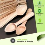 Export Quality Spoon Extra Sturdy | Pack of 50| 14-cm Disposable Areca Leaf Spoon Eco-Friendly and Biodegradable for Party and Function