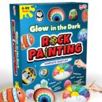 Rock Painting Kit - Glow in The Dark Art & Craft Activity Set for Girls & Boys | DIY Supplies | Includes 6 Reusable Rocks | Gift for Kids Age 4-12 Years - Activity Kit, Multi Colour