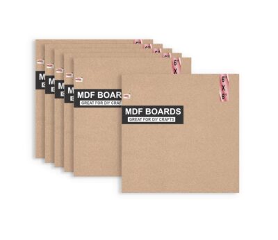 6 Piece 6 x 6 Inch MDF Boards for Art and Craft, Wood MDF Sheets for Craft Work, DIY MDF Cutouts