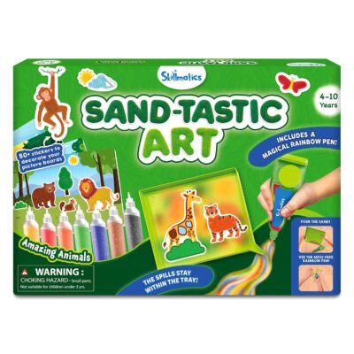 Sand Art Activity - Animals, Create & Stick 50+ Colorful Stickers, Creative Craft Kits & Supplies for Kids, Gifts for Girls & Boys Ages 4, 5, 6, 7, 8, 9, 10, Multicolor