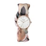 Sonata Summer Blooms Quartz White Round Dial Women's Watch | Nylon Material | Multi Color Band - SP80126WF01W