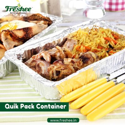 1000ml Disposable Aluminum Foil Containers with Lid for Food Storage Baking Roasting Freezing, Pack of 10 Foil Containers, Oven Safe