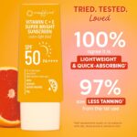 Dot & Key Vitamin C + E Face Sunscreen SPF 50 PA+++ | For Glowing Skin, 100% No White Cast
