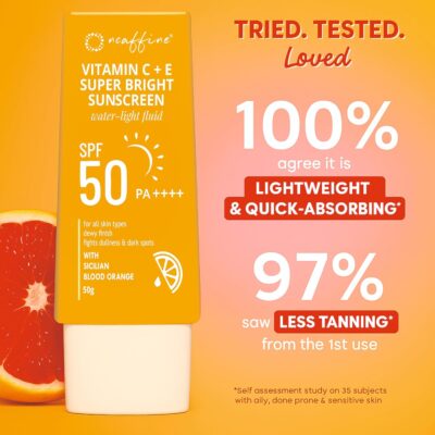 Dot & Key Vitamin C + E Face Sunscreen SPF 50 PA+++ | For Glowing Skin, 100% No White Cast