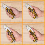 INGCO Box Cutter, Utility Knife, INGCO Pocket Knife retractable with 5 blades, Lock-Back Design, and Lightweight Aluminum Design