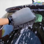 Microfiber Single Side 1 Piece Chenille Glove,1700 GSM Grey+20X30cm Cleaning Wipe 2Pcs | Multi-Purpose Super Absorbent and Perfect Wash Cleaning for Bike Auto,Cars Both Interior and Exterior