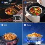 Aluminium Silver Foil Container I Round Food Storage Disposable Containers with Lid I Take Out Containers, Freezer Oven Safe I Baking Pans for Storing Cooking Storages I 750ml - 25 Pcs