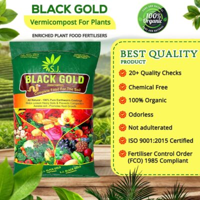 Vermicompost For Plants - 20 Kg | Odorless Fertilizer Powder | Ready to Use Organic Manure | Fertilizers for Plant Home Garden | Enriched Plant Food Fertilizers | Compost for Indoor plants