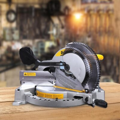 DEWALT DW714-IN 10"(254 mm) Corded Compound Mitre Saw With 80T TCT Alu. Blade, 1650W Univ. Motor, 4600 RPM, Max. Cross-cut Capacity 90 Deg.: 130 mm, Ideal For Cutting Wood & Tiles, Horizontal D-Handle