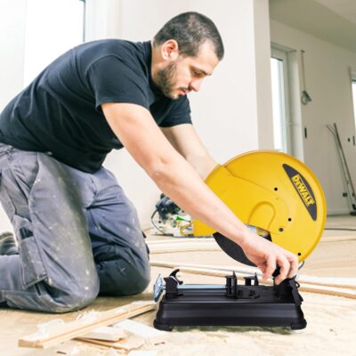 DEWALT D28730 14-inch (355 mm),2300W,3800 Rpm Heavy Duty Chop Saw With Wheel Included For Cutting Metal, Robust Lightweight Aluminium Arm, 2 Year Warranty
