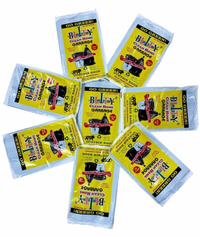 Garbage Bags | Dustbin Bags Medium Size | Black | 19 X 21 Inch | 8 Packs Of 30 Pcs | Total 240 Pcs Garbage Bags Medium Size, 240 Count