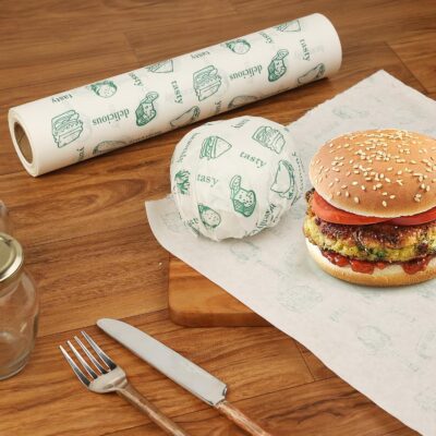Food Wrapping Paper 500g – Butter Paper Roll, Greaseproof & Microwave Safe, Roti Wrapping Sheets for Kitchen Use, Ideal for Baking, Packing, and Serving
