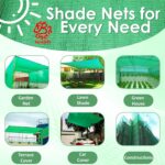 Green Shade Net, 50% UV Sun Protection, for Terrace, Garden, Green House, Balcony, & Gardening Multipurpose Agro Netting Size 6.5FT X 5FT