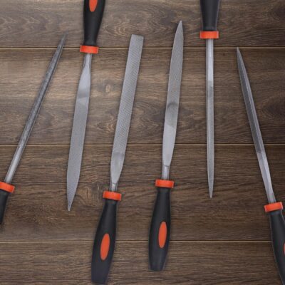 BLACK+DECKER BDHT22148 174mm 6-Piece Steel Needle File Set for Cutting & Smootheing Out Surfaces Ideal for Wood, Metal, Plastic for Home & DIY Use, ORANGE & BLACK