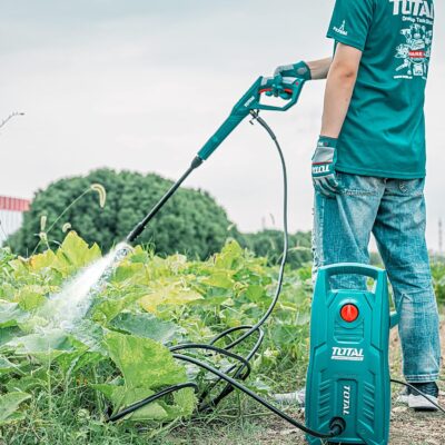 Total Tools Mr. Light Total 1400-Watt High Pressure Washer 130Bar (1900Psi) with TSS Auto Shut Off and 100% Copper Wire Carbon Brush Motor | Blue