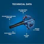BOSCH GBL 650 Professional Blower | 650 W Motor | Airflow of 3.7 m3/min | Lightweight & Ergonomic Design | Compatible with Multiple Nozzle Attachments| 1.7 kg Professional Blower| 1 Yr Warranty