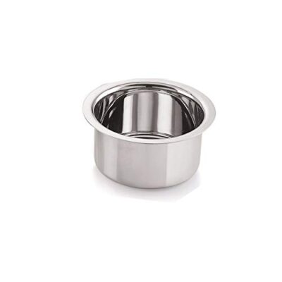 Neelam Stainless Steel Flat Bottom Tope, 350 ml (Silver)
